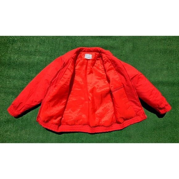 British Mist Detachable Hood Unisex EU50/Men's Lg Fire Red Parka Jacket Coat EUC - Picture 11 of 11